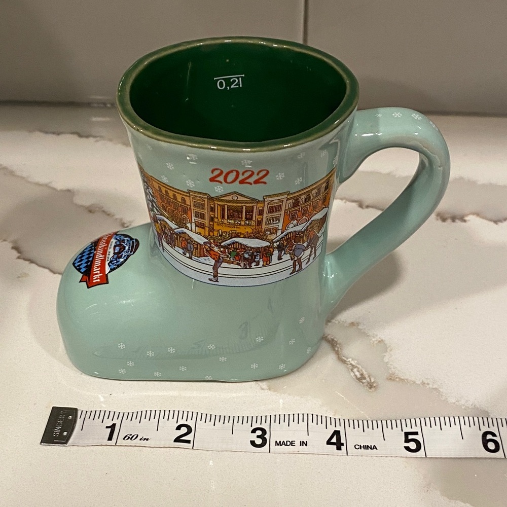 Carmel Christkindlmarkt 2022 Ceramic Boot Mug Indiana Christmas Market Souvenir - Picture 9 of 10